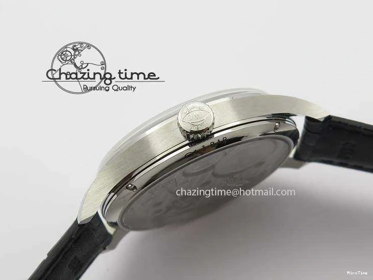 MIROTIME 0407 Portuguese IW544404 SS Gray Dial On Black Leather Strap A Practical 7259